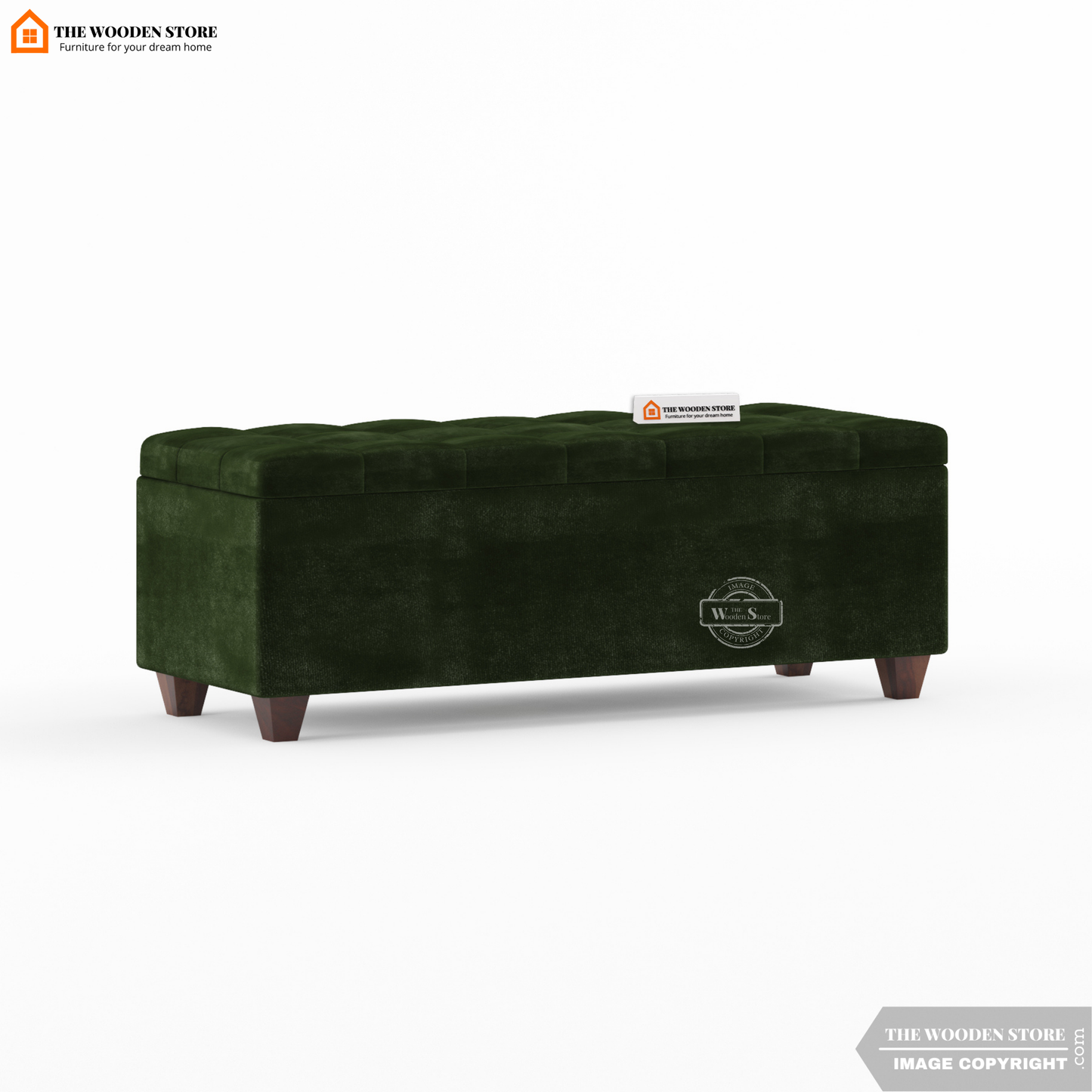 Gayle Bench With Storage (Olive Green)