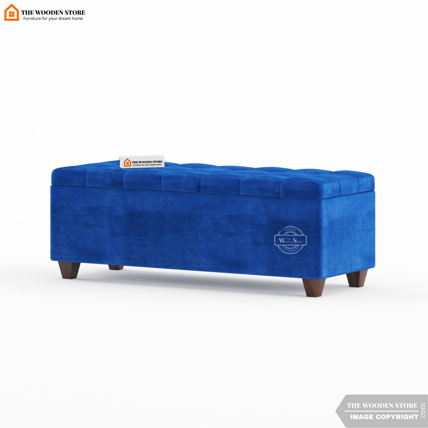 Gayle Bench With Storage (Marine Blue)