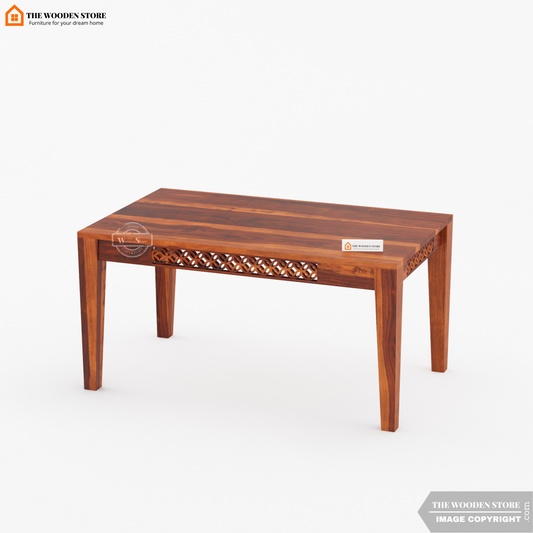 Daffy 6 Seater Dining Table (Honey Finish)