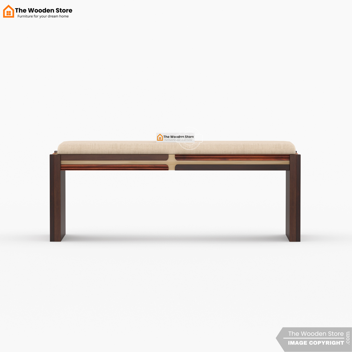 Joevan 6 Seater Dining Table Set (Walnut Finish)