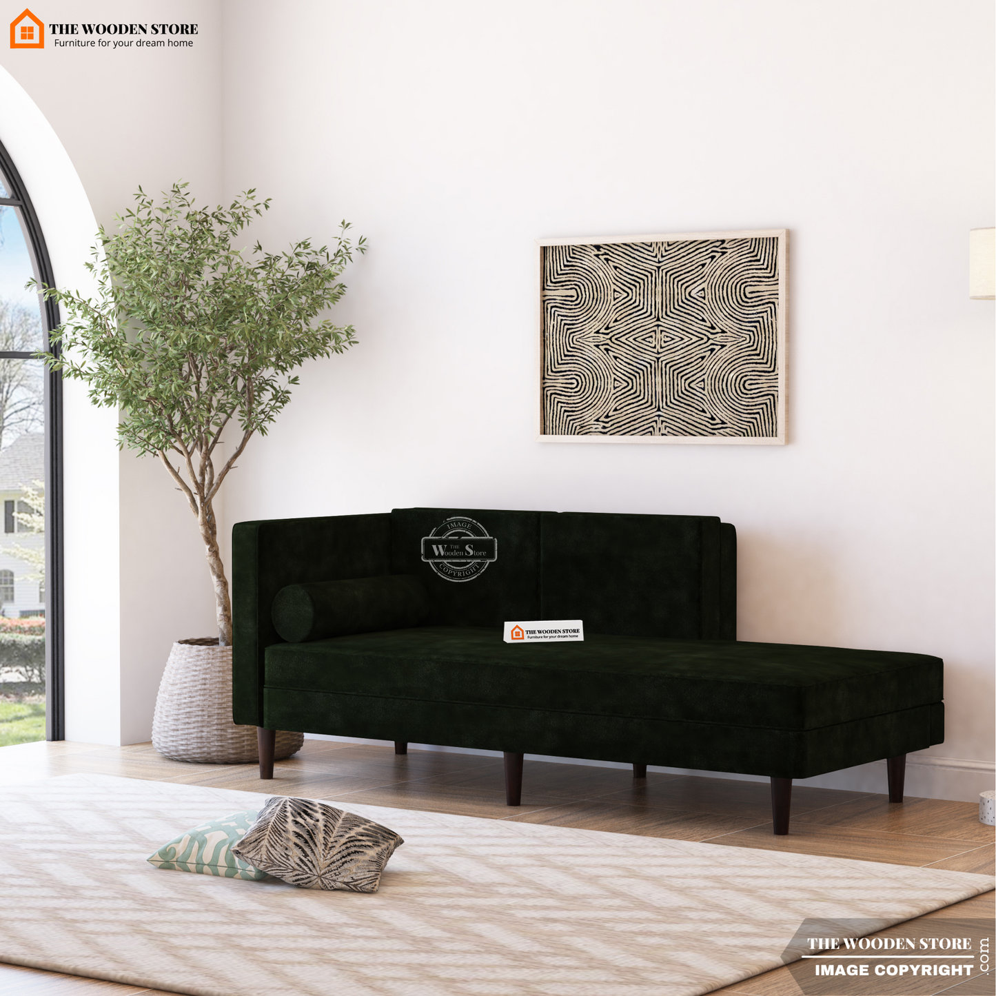 Samson Chaise Lounge (Olive Green)