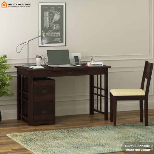 Aspire Study Table (Walnut Finish)