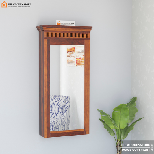 Donald Wall Mounted Dressing Table (Honey Finish)