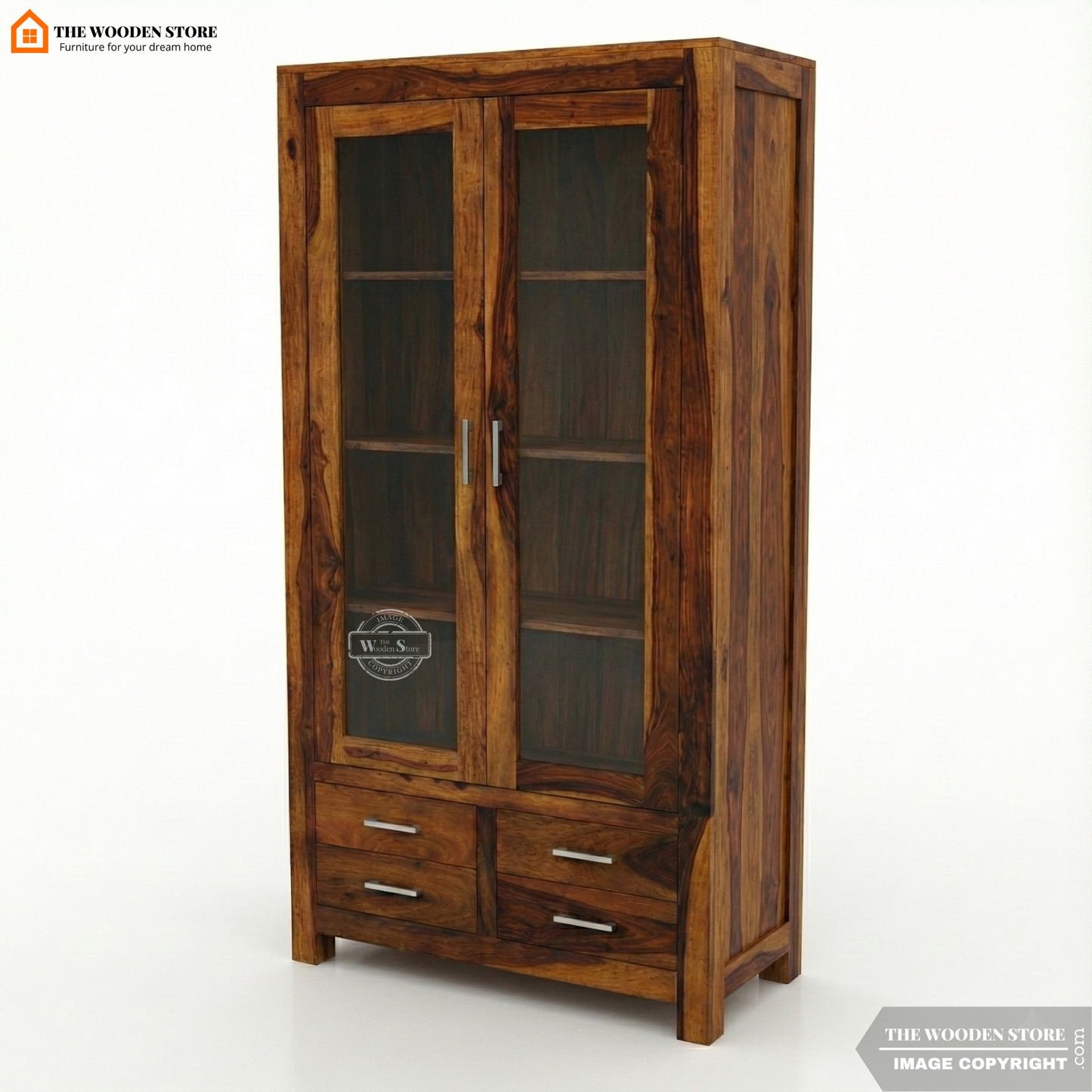 Pluto Bookshelf (Teak Finish)