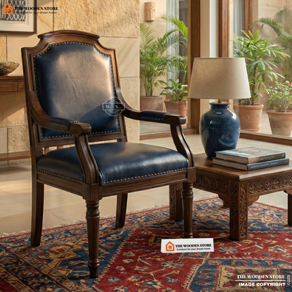 Windsor Classic Arm Chair (Navy Blue)
