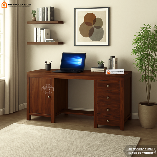 Brooklyn Study Table (Walnut Finish)