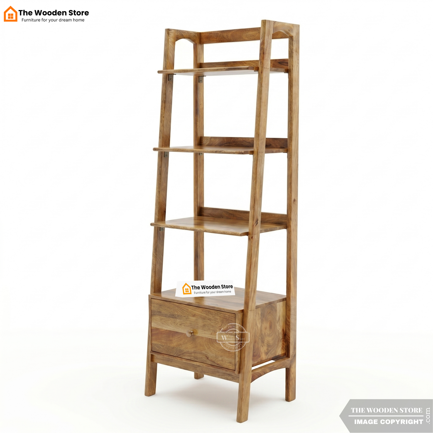 Aspen Mango Wood Bookshelf (Natural Finish)