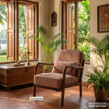 Denora Arm Dining Chair (Honey Finish)