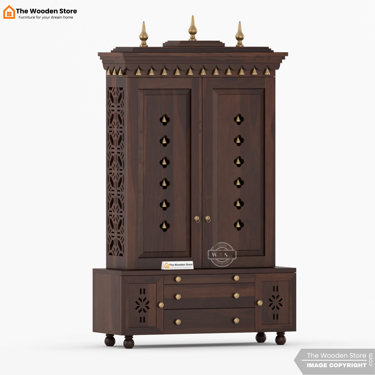 Udaya Home Temple (Walnut Finish)