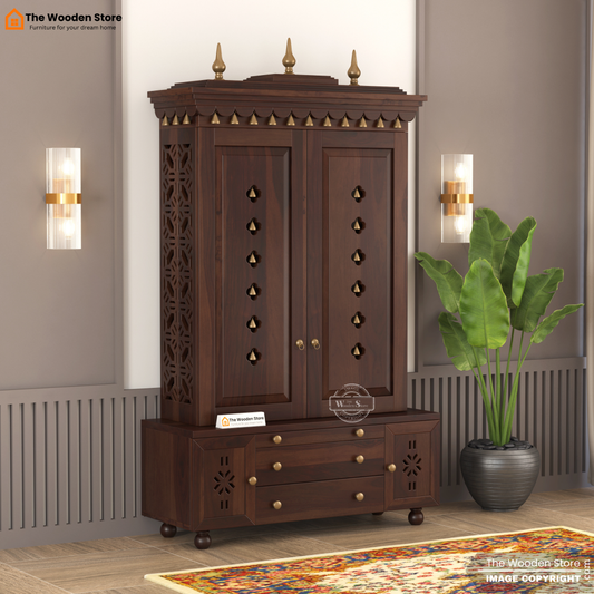 Udaya Home Temple (Walnut Finish)