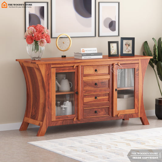 Rebeca Cabinet and Sideboard (Honey Finish)
