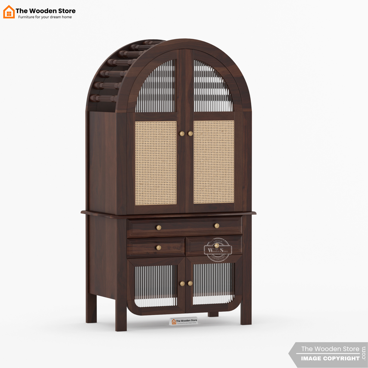 Akash Home Temple (Walnut Finish)