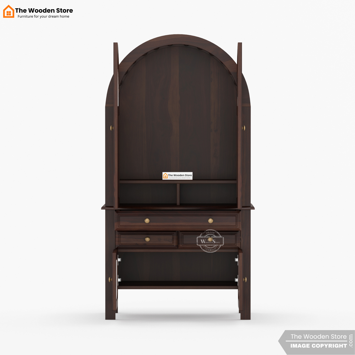 Akash Home Temple (Walnut Finish)