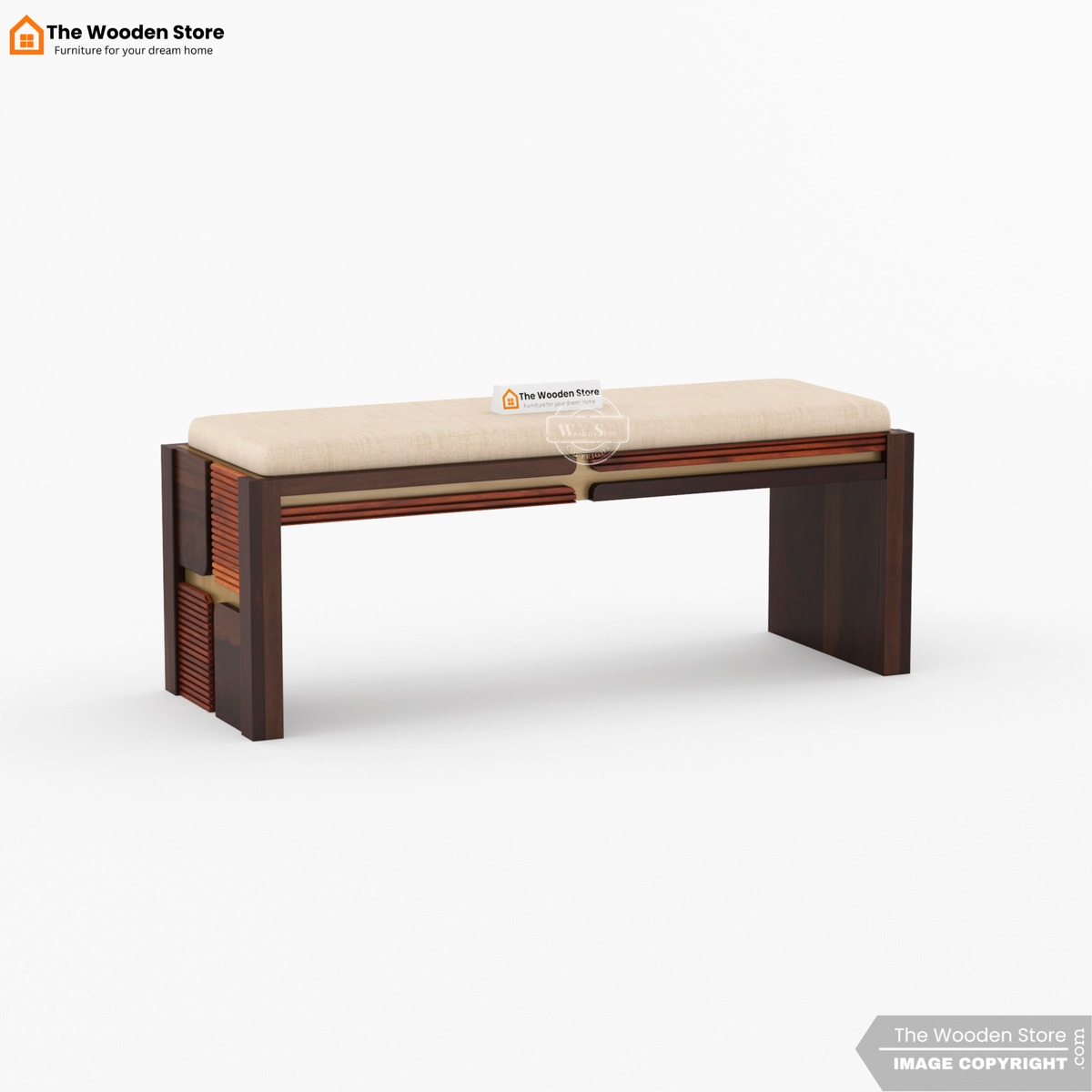 Joevan 6 Seater Dining Table Set (Walnut Finish)