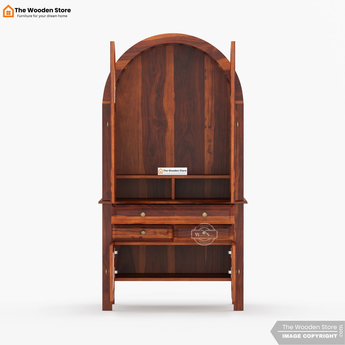 Akash Home Temple (Honey Finish)