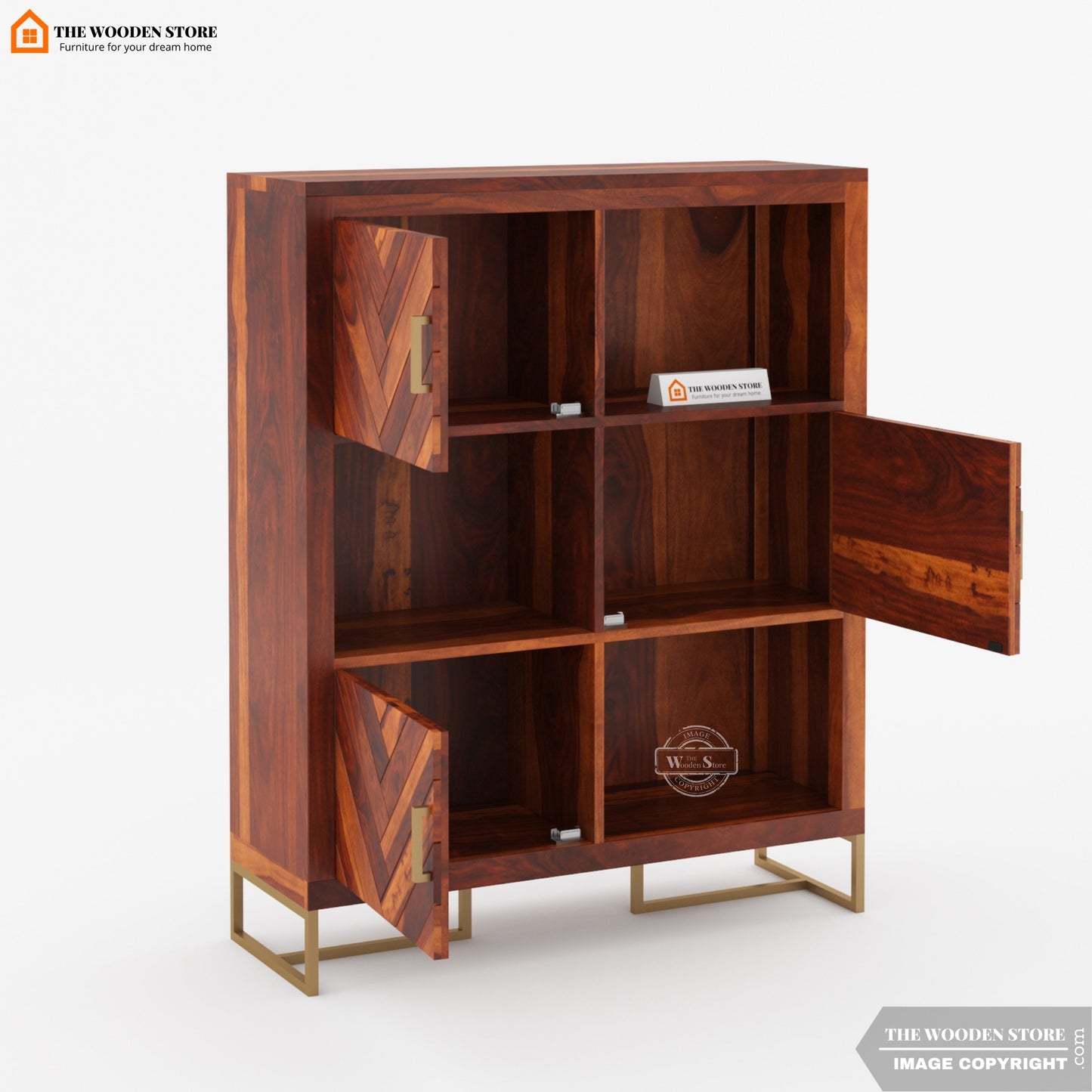 Kyron Book Shelf (Honey Finish)
