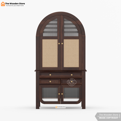 Akash Home Temple (Walnut Finish)