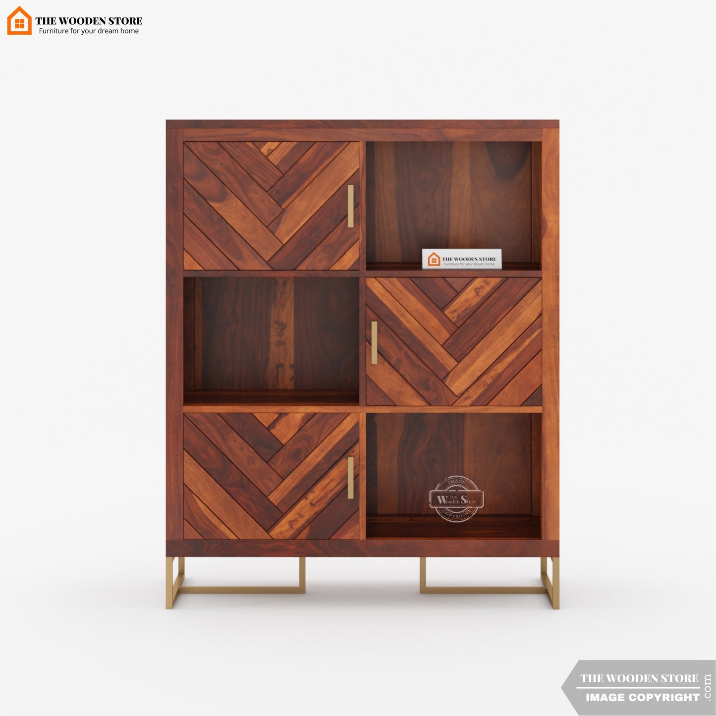 Kyron Book Shelf (Honey Finish)