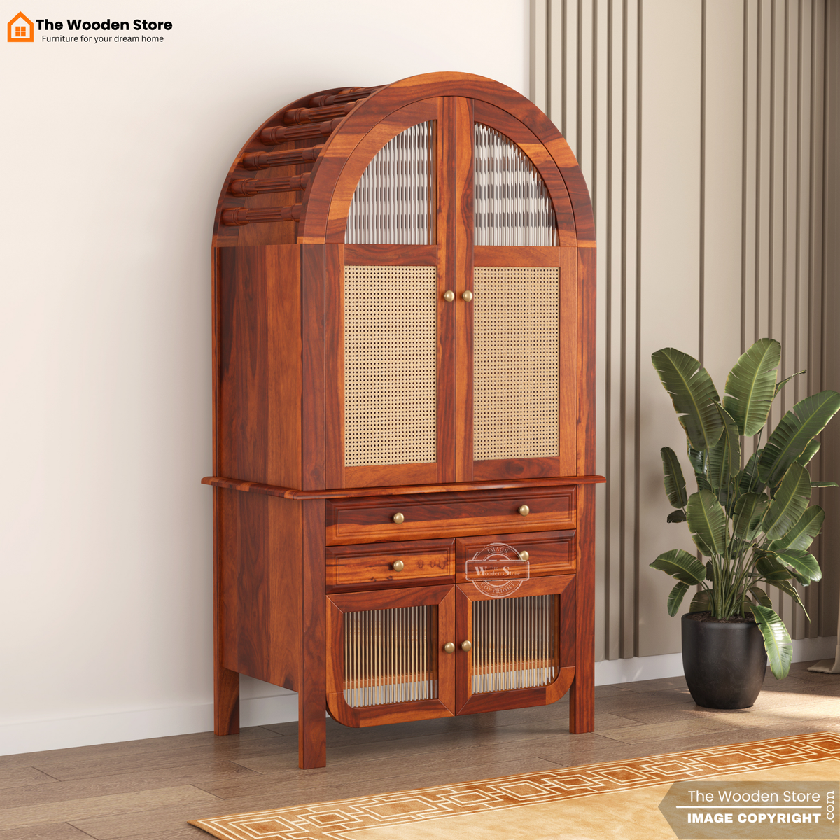 Akash Home Temple (Honey Finish)