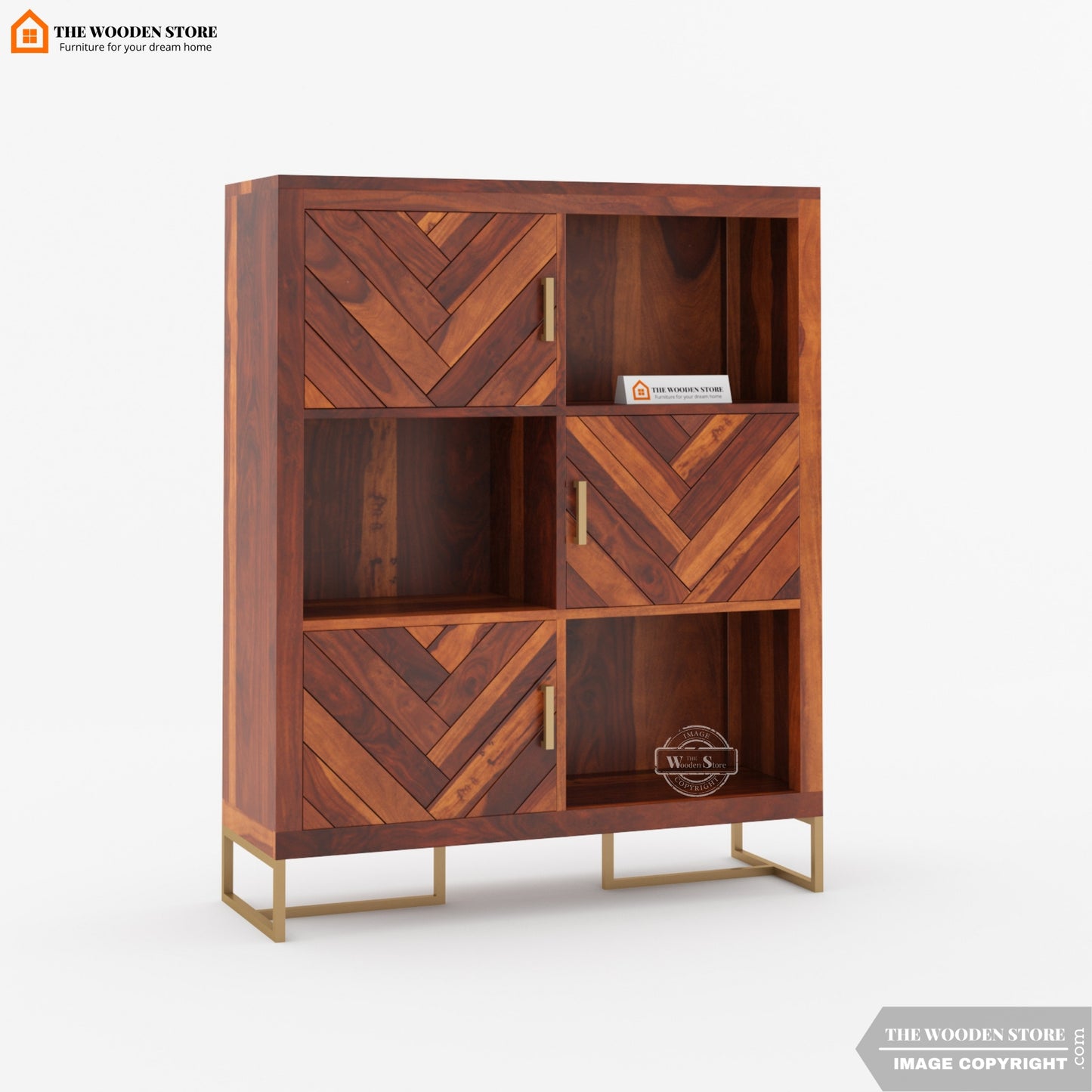 Kyron Book Shelf (Honey Finish)