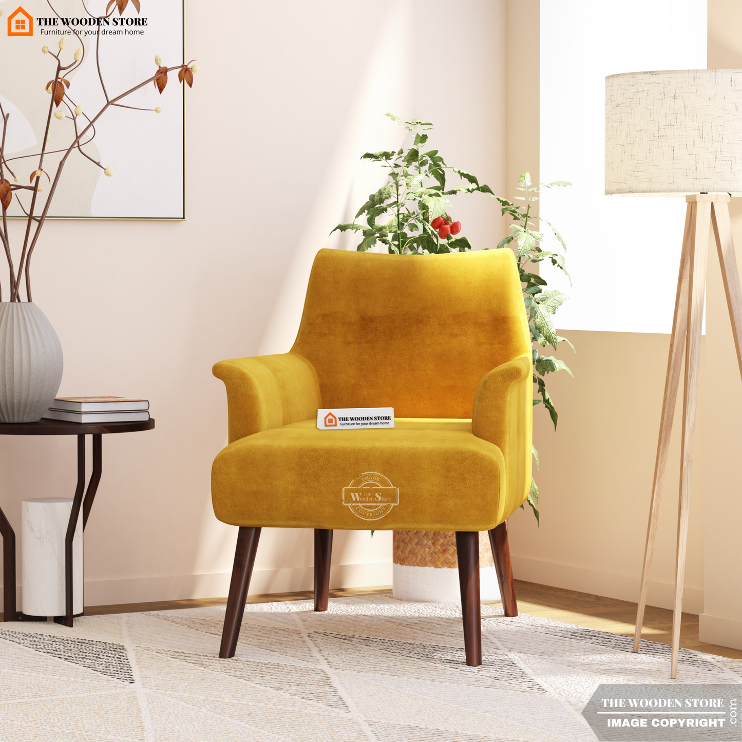Aurora Lounge Chair (Orange Gold)