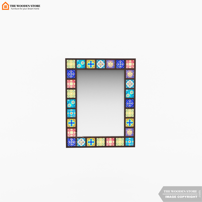 Bohemian Mirror With Frame (Walnut Finish)
