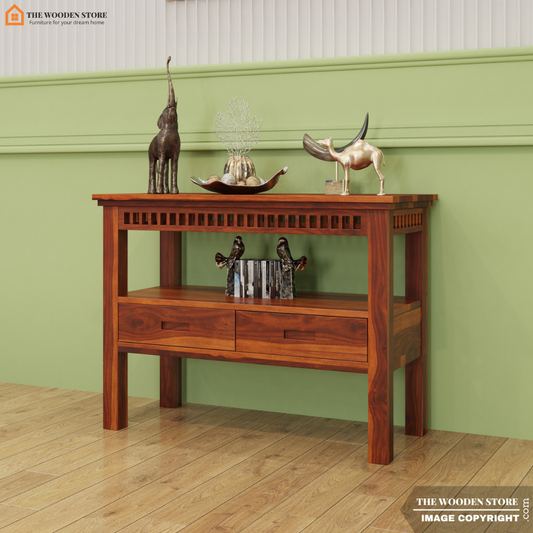 Donald Console Table (Honey Finish)