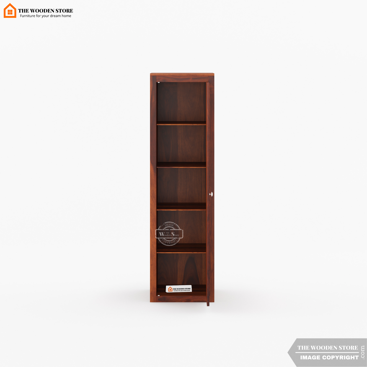 Mateo 1 Door Multi-Utility Wardrobe (Honey Finish)