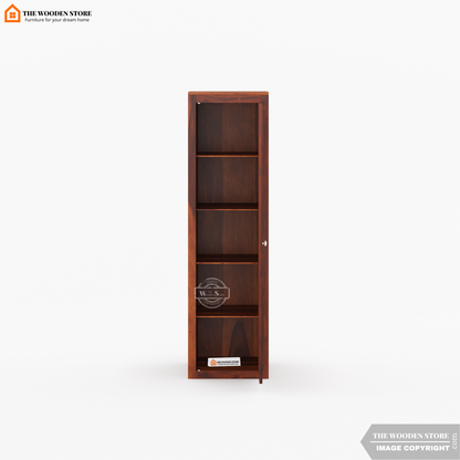Mateo 1 Door Multi-Utility Wardrobe (Honey Finish)