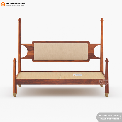Belair Poster Bed without Storage (Queen Size, Honey Finish)