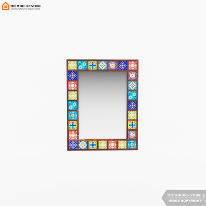 Bohemian Mirror With Frame (Honey Finish)