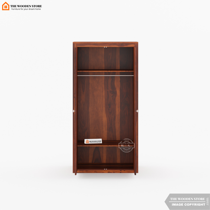 Mateo 2 Door Multi-Utility Wardrobe (Honey Finish)