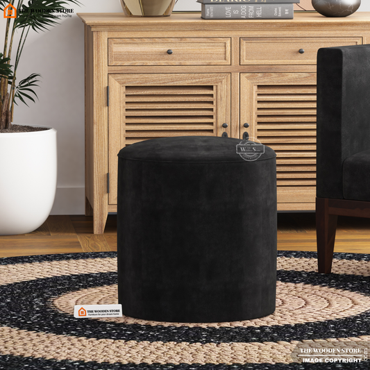 Dove Round Pouffe (Natural Grey)