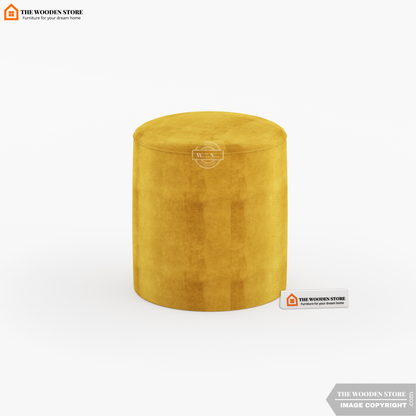 Dove Round Pouffe (Orange Gold)