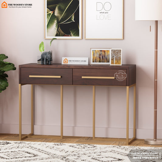 Korbin Console Table (Walnut Finish)