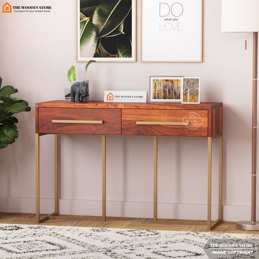 Korbin Console Table (Honey Finish)