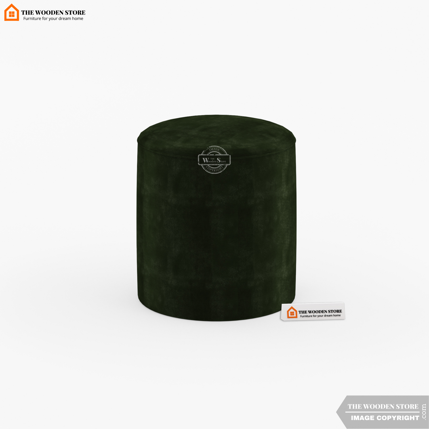 Dove Round Pouffe (Olive Green)