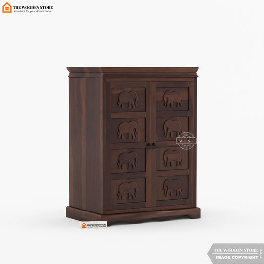 Tusk Bar Cabinet (Walnut Finish)