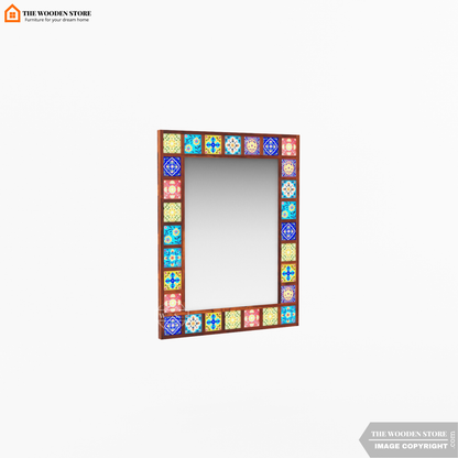 Bohemian Mirror With Frame (Honey Finish)
