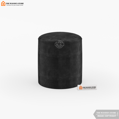 Dove Round Pouffe (Natural Grey)