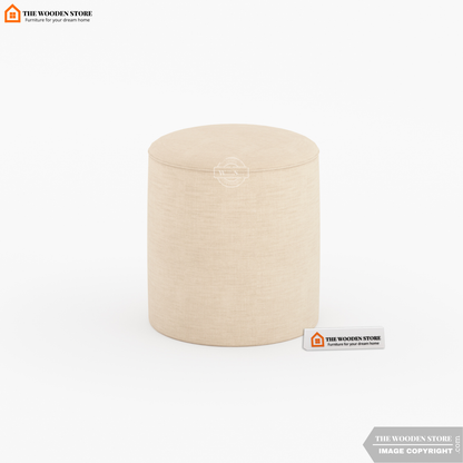 Dove Round Pouffe (Soft Vanilla)