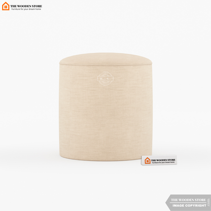 Dove Round Pouffe (Soft Vanilla)