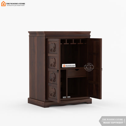 Tusk Bar Cabinet (Walnut Finish)