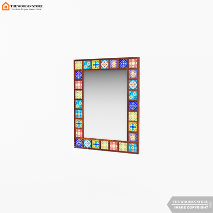 Bohemian Mirror With Frame (Honey Finish)