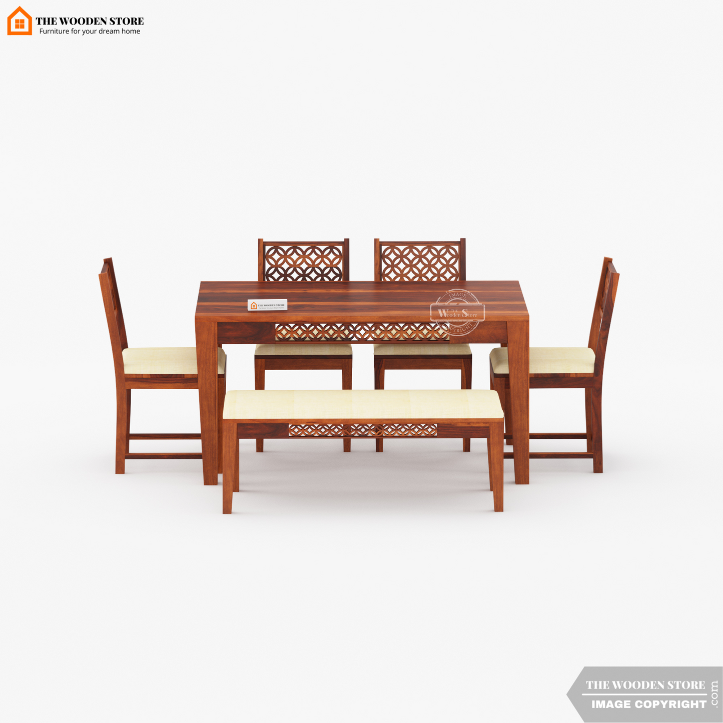 Daffy Bench without Backrest (Honey Finish)