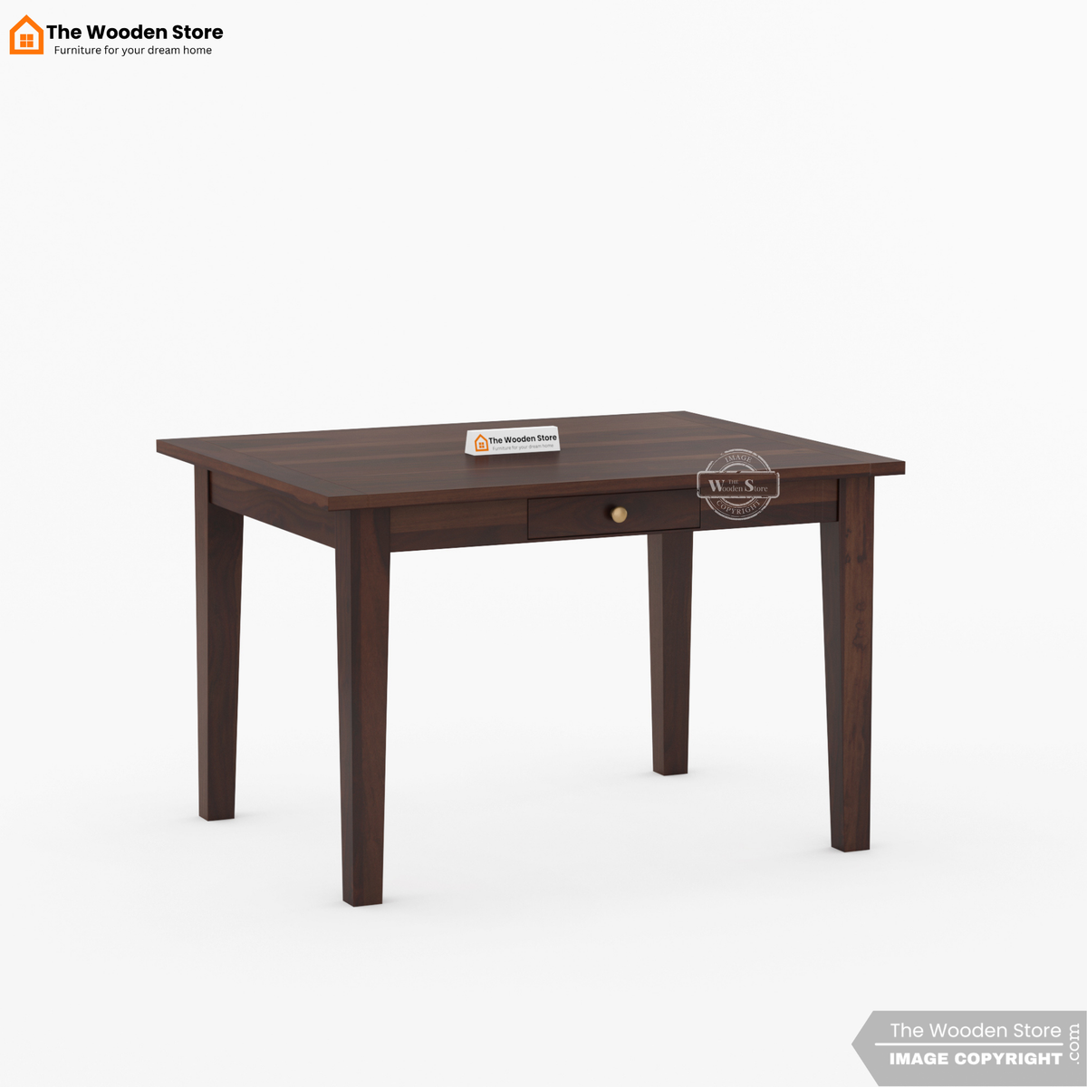 Glen 4 Seater Sheesham Wood Dining Set (Walnut Finish)