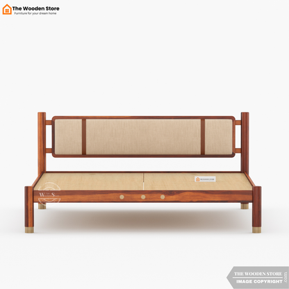 Ardin Bed without Storage (King Size, Honey Finish)