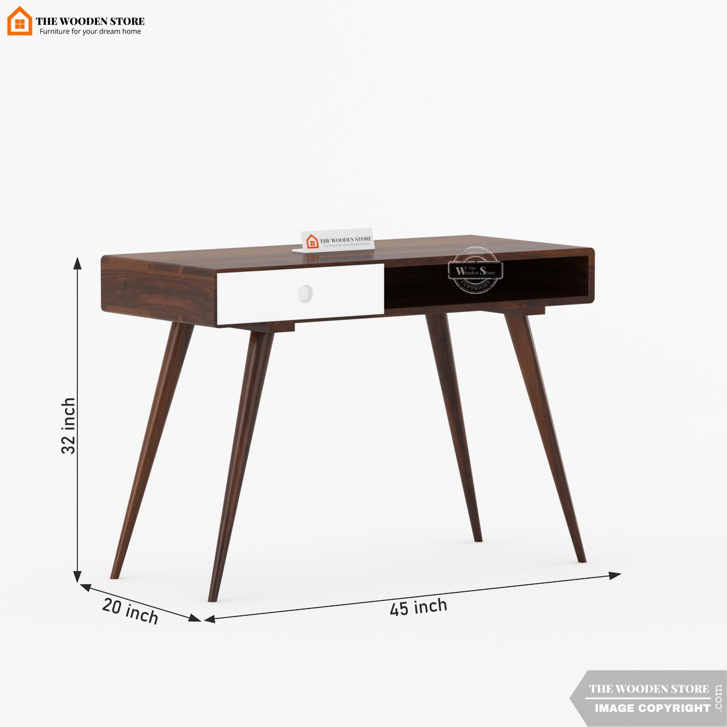 Thomas Study Table (Walnut Finish)