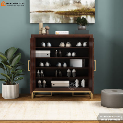 Gaze Shoe Rack (Walnut Finish)