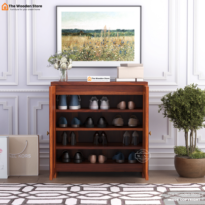 Noto Shoe Rack (Honey Finish)